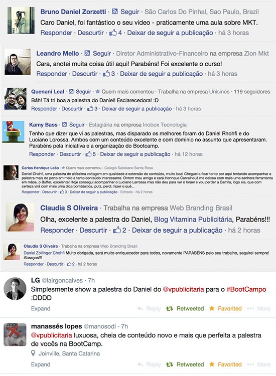 depoimentos